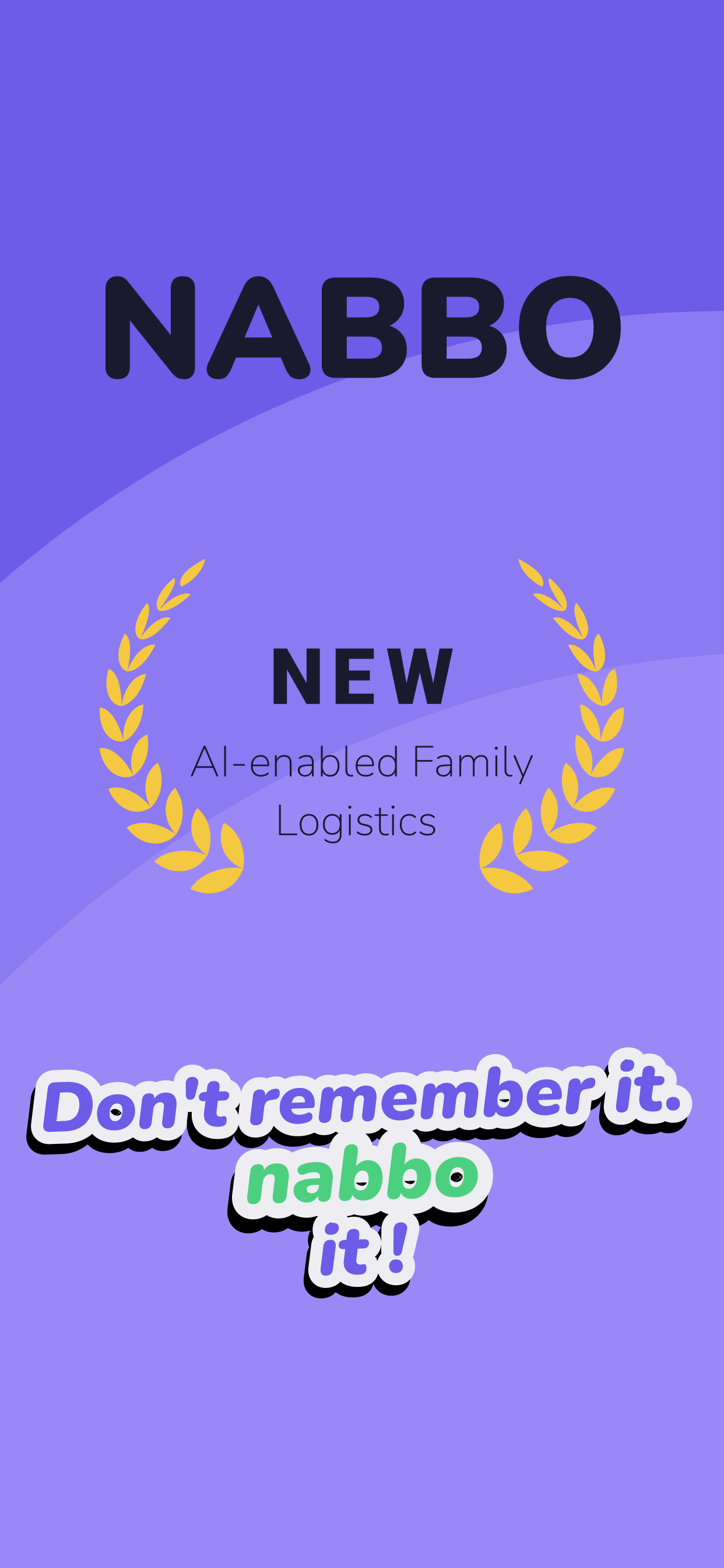 Nabbo app showing AI-extracted family events