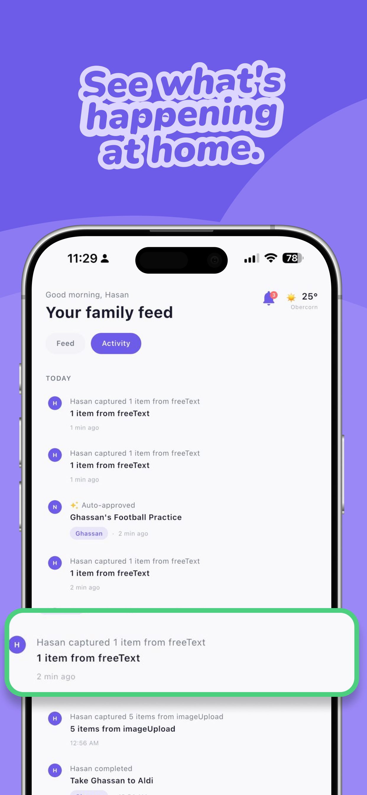 Nabbo activity feed
